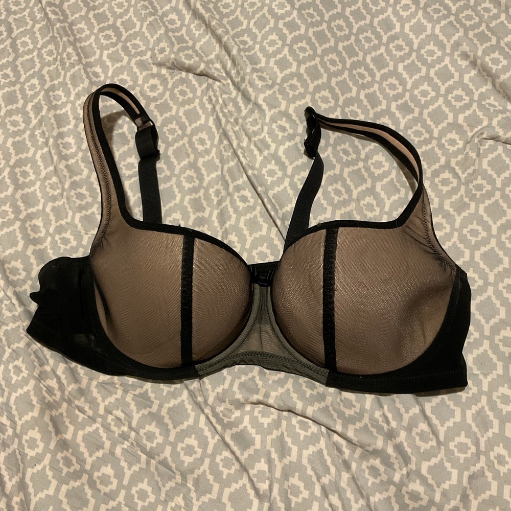Black mesh bra